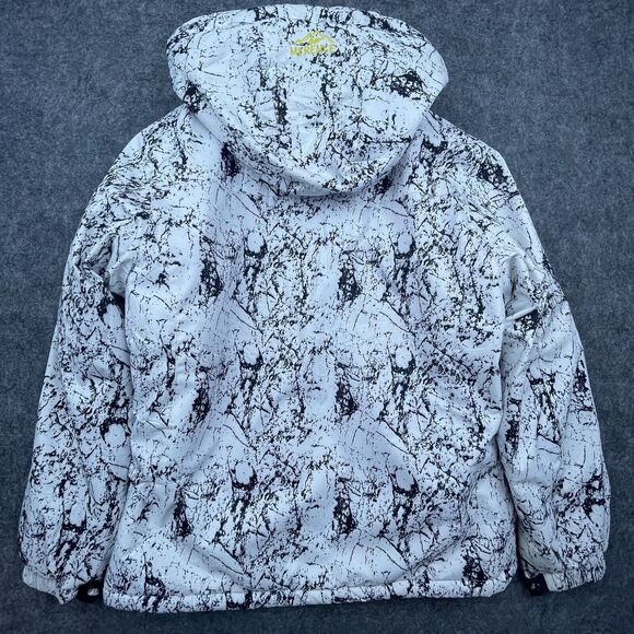 Merence Coat Small Oscillator Series Jacket Splatter Ski Snow Hood Faux Fur Warm - Picture 3 of 9